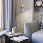 Applique murale blanche en plastique, Obbe, 3,8W, 3000K LED, avec interrupteur