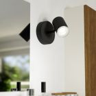 Spot mural noir en acier, Consuma, IP44