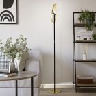 Lampadaire laiton en plastique, Corwin, 8,8W, 3000K LED, avec variateur tactile