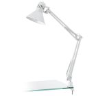 Lampe à pince blanche en plastique, Jordin, avec interrupteur