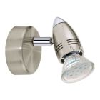 Spot plafond chromé en acier, Elwin