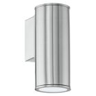Luminaire extérieur argenté en acier inoxydable, Marlies, IP44