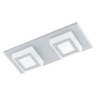 Lampe plafond argentée en plastique, Elsien, 3W, 3000K LED