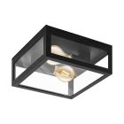 Luminaire extérieur noir en acier, Alihan, IP44