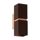 Applique up and down marronne en métal, Annely