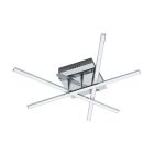 Plafonnier chromé en acier, Arantxa, 18W, 3000K LED