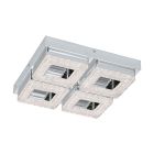Applique murale chromée en plastique, Arjo, 4W, 3000K LED