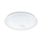 Plafonnier argenté en plastique, Barbera, 20W, blanc chaud à froid réglable LED