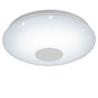 Plafonnier blanc en plastique, Barbera, 30W, blanc chaud à froid réglable LED
