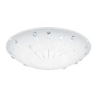 Plafonnier blanc en verre, Bennet, 11W, 3000K LED