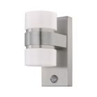 Applique extérieur avec détecteur de mouvement anthracite en plastique, Birte, IP44