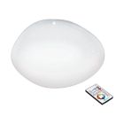 Lampe plafond blanche en acier, Tyrell, 21W, couleur réglable LED