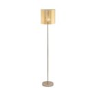 Lampadaire beige en métal, Megan, avec interrupteur