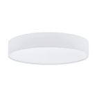 Plafonnier blanc en plastique, Sila, 40W, blanc chaud à froid réglable LED, avec télécommande