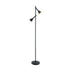 Lampadaire doré en acier, Marielle, avec interrupteur