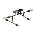 Lampe plafond noire en acier, Anica