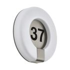 Numéro de maison lumineux blanc en plastique, Evin, 15W, blanc chaud à froid réglable LED, IP44, avec télécommande