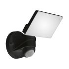 Applique extérieur avec détecteur de mouvement noire en plastique, Joselien, 13W, 5000K LED, IP44