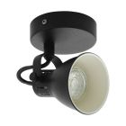 Spot plafond noir en acier, Tinke