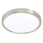 Plafonnier connecté nickel en plastique, Geraldo, 19,5W, blanc chaud à froid réglable LED, IP44