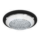 Lampe plafond noire en acier, Geeske, 11W, 3000K LED