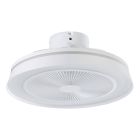 Ventilateur de plafond blanc en plastique, Najma, 25,2W, RGBW LED, avec télécommande