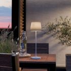 Lampe de table verte en tissu, Latif, 2W, white switch LED, avec variateur tactile