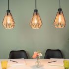 Suspension marronne en acier, Yessica