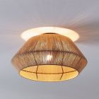 Lampe plafond en rotin marronne, Wilbert