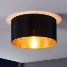 Lampe plafond noire en tissu, Kelsey
