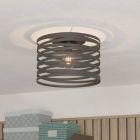 Plafonnier noir en aluminium, Tein