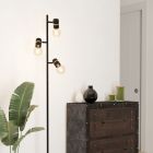 Lampadaire noir en aluminium, Jelger, avec interrupteur