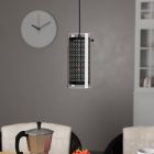 Suspension noire en tissu, Barceno