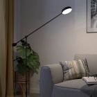 Lampadaire liseuse noir en aluminium, Thies, 24W, 3000K LED, gradable en 3 étapes