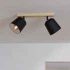 Spot mural en bois marron, Teddy