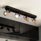 Spot plafond en bois noir, Thierry