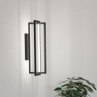 Applique murale noire en aluminium, Lianne, 15,5W, blanc chaud à froid réglable LED, gradable en 3 étapes