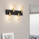 Applique murale noire en aluminium, Jelka