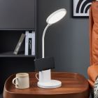 Lampe de table blanche en plastique, Vinnie, 2,1W, blanc chaud à froid réglable LED, gradable en 3 étapes