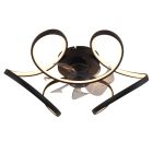 Ventilateur de plafond noir en plastique, Joske, 40W, blanc chaud à froid réglable LED, avec télécommande