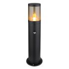 Luminaire extérieur noir en acier inoxydable, Lambert, IP44