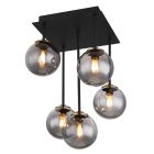 Plafonnier noir en verre, Ouahiba