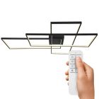 Lampe plafond noire en plastique, Terri, 100W, blanc chaud à froid réglable LED, avec télécommande