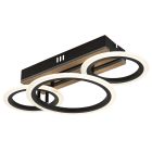 Plafonnier noir en métal, Benedicte, 21W, white switch LED