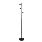 Lampadaire sans abat-jour noir en aluminium, Rika, avec interrupteur