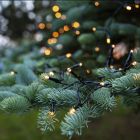 Lumières de Noël LED 7,2 m sur batterie, 96 lampes, intérieur et extérieur