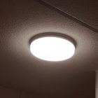 Plafonnier salle de bain blanc en plastique, Reece, 18W, 4000K LED, IP54