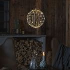 Éclairage de Noël globe argenté en plastique, Bol, 1,5W, 2700K LED