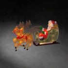 Père Noël avec silhouette de fenêtre de Rennes et traîneau