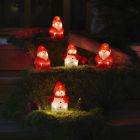 3 Pères Noël LED et 2 bonhommes de neige LED, pour l'intérieur et l'extérieur